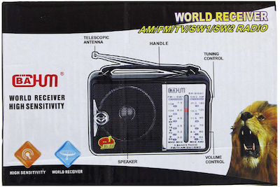 RX-607AC Mini Radio Electric / Battery Black