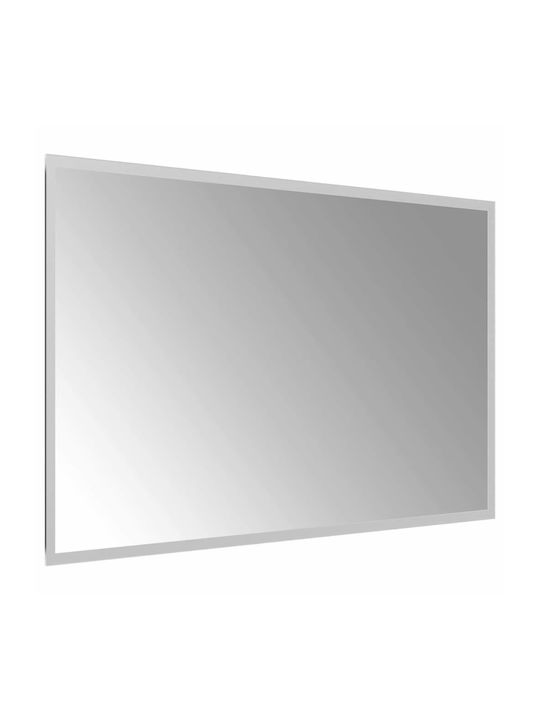vidaXL Oglindă de Baie Dreptunghiulară Lumini LED 80x50cm Transparent