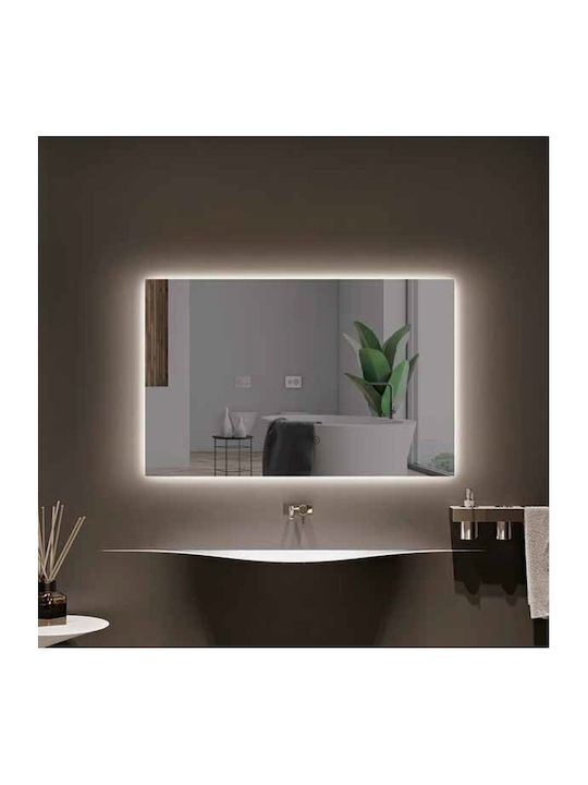 Imex Italia Oglindă de Baie Dreptunghiulară Lumini LED Atingere 100x70cm