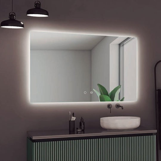 Imex Italia Ορθογώνιος Καθρέπτης Μπάνιου Led Αφής 60x80cm