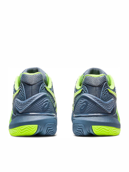 ASICS Gel-Resolution 9 Clay Ανδρικά Παπούτσια Τένις για Χωμάτινα Γήπεδα Steel Blue / Hazard Green