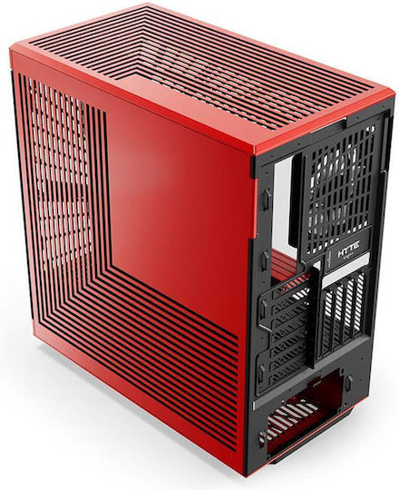 HYTE Y40 Gaming Midi Tower Κουτί Υπολογιστή με Πλαϊνό Παράθυρο Κόκκινο