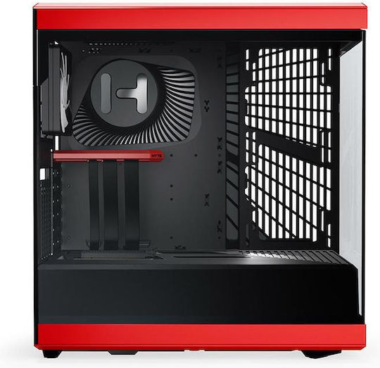 HYTE Y40 Gaming Midi Tower Κουτί Υπολογιστή με Πλαϊνό Παράθυρο Κόκκινο