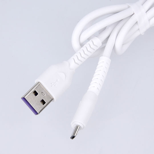 Maxlife MXU-04 Braided USB 2.0 spre micro USB Cablu Alb 1m 1buc