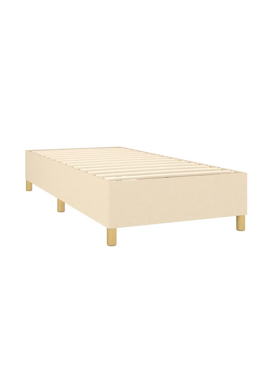 Bett Einzelbett Mit Stoff bezogen Blue mit Latten & Matratze 90x200cm