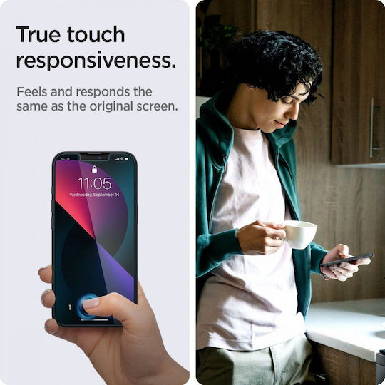 Spigen EZ FIT GLAS.tR Privacy Full Face Tempered Glass 2τμχ (iPhone 14 Pro)