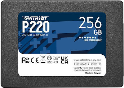 Patriot P220 SSD 256GB 2.5'' SATA III