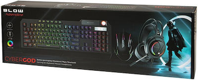 Blow 84-218 Gaming Keyboard Set with RGB lighting & Mouse (English US)