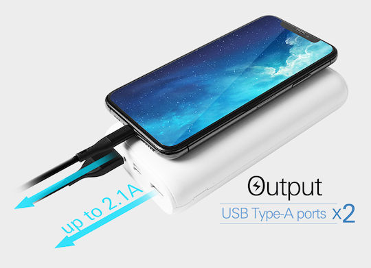 Silicon Power GS15 Power Bank 20000mAh с 2 USB-A порта Бял