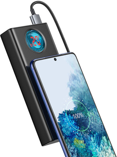Baseus Amblight Overseas Edition Power Bank 30000mAh 65W с 4 USB-A порта и USB-C порт Power Delivery Черен