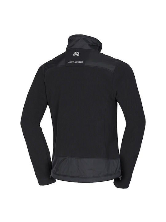 MI-3451OR-270black NORTHFINDER men's sweatshirt heavy warm microfleece 320gr. NORTHPOLARS