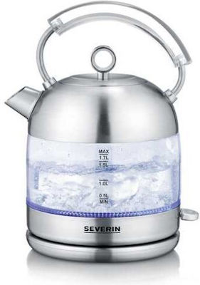 Severin Kettle 1.7lt 2400W Silver