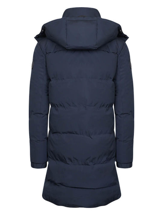 Prince Oliver Herren Winter Jacke Puffer Winddicht Blau