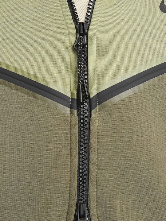 Sportswear Tech Fleece Ζακέτα με Κουκούλα Χακί