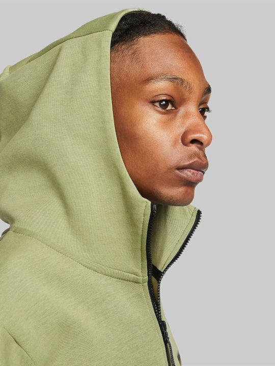 Sportswear Tech Fleece Ζακέτα με Κουκούλα Χακί