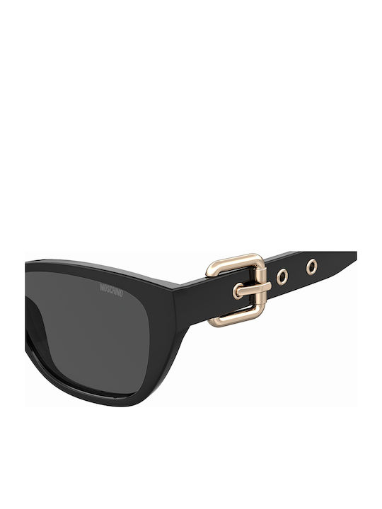 Moschino Women's Sunglasses with Black Frame and Gray Lens MOS130/S 807/IR