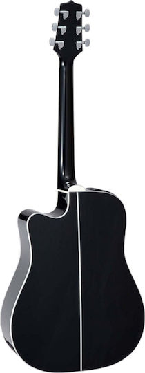 Takamine Semi-Akustik Gitarre GD34CE Ausschnitt Schwarzer Glanz