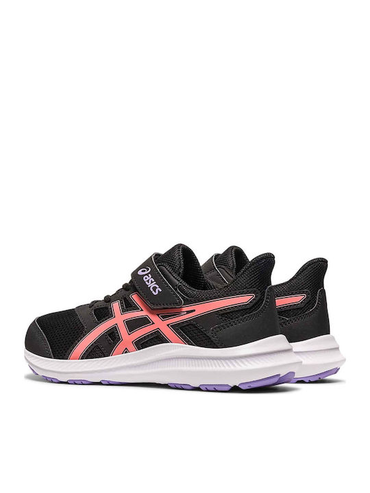 Jolt 4 Ps Kids Sports Shoes Running with Hoop & Loop Closure Black