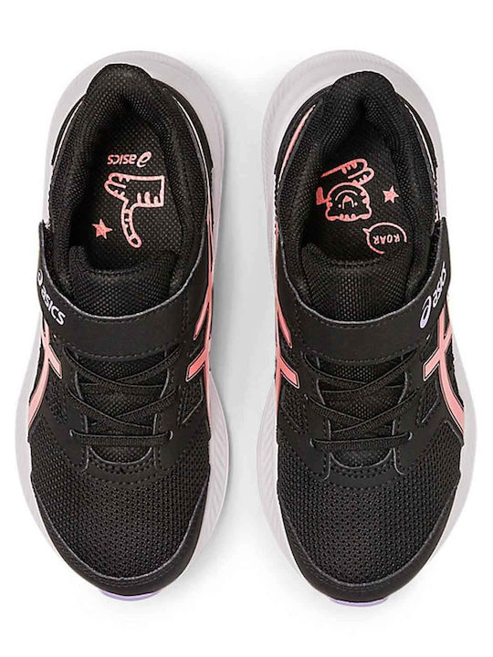 Jolt 4 Ps Kids Sports Shoes Running with Hoop & Loop Closure Black