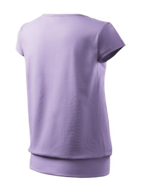 Adler Γυναικείο Διαφημιστικό T-shirt Κοντομάνικο σε Λιλά Χρώμα