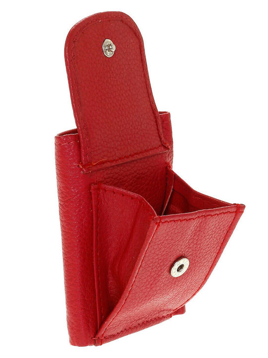 Small Leather Women's Wallet Classic with RFID Red