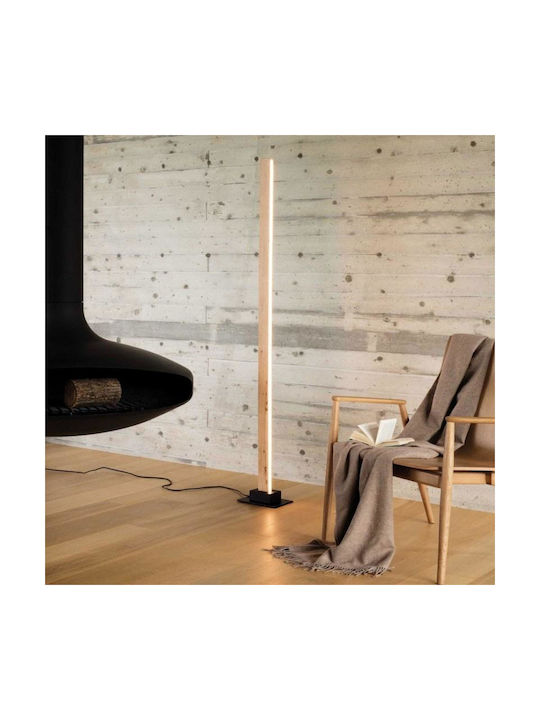 Ideal Lux Craft LED Floor Lamp H161xW22cm. with Warm White Light 2500lm Beige