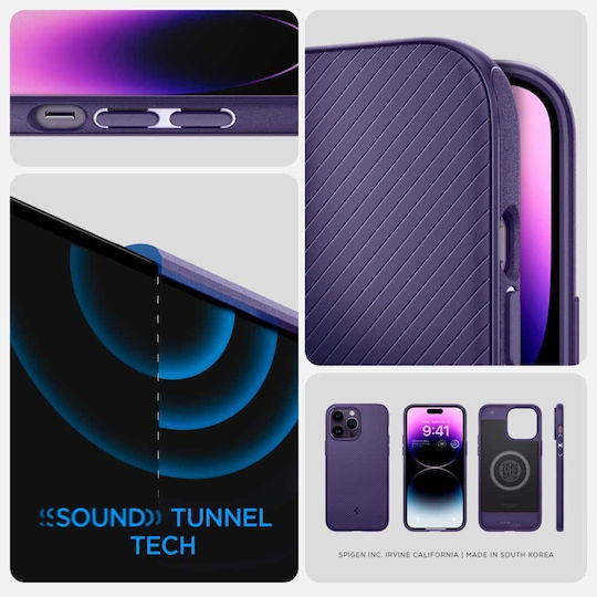 Spigen Mag Armor (MagFit) Umschlag Rückseite Silikon Lila (iPhone 14 Pro Max)