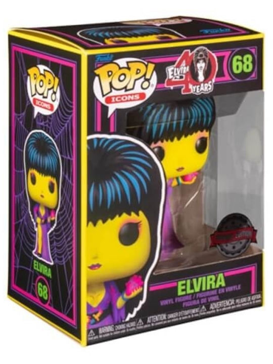 Funko Pop! Icons: Elvira (Black Light) Special Edition