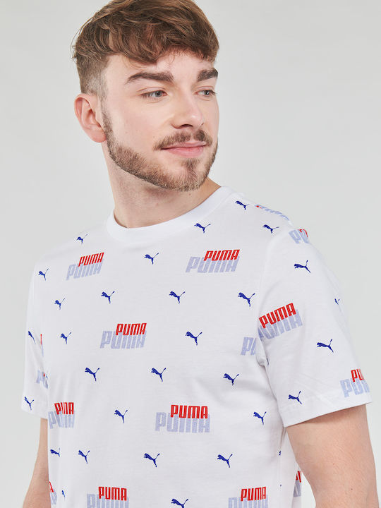 PUMA Power Kurzarm T-Shirt Weiß PUMA Power Kurzarm T-Shirt Weiß