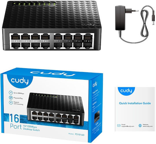 Cudy FS1016D Unverwaltet L2 Switch mit 16 Ports Ethernet