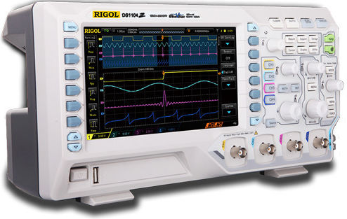 Rigol DS1104Z Osciloscop Bancă 100MHz cu 4 Canale Analogice și Ecran de 7"