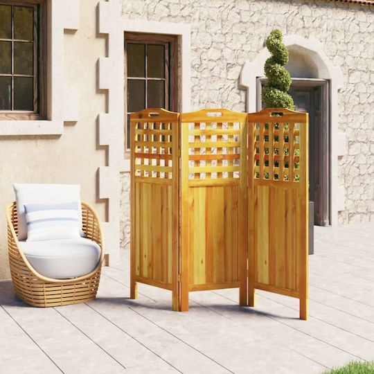 vidaXL Dekorativer Raumteiler Hölzernes mit 3 Paneelen 121.5x115cm