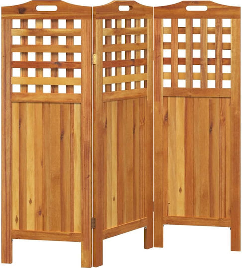 vidaXL Dekorativer Raumteiler Hölzernes mit 3 Paneelen 121.5x115cm