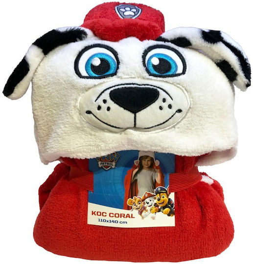 Paw Patrol Decke Kinderbett Paw Patrol Rot 110x140cm