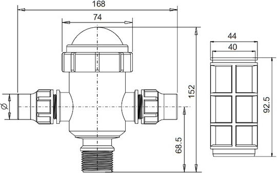 Palaplast 3476/3083 Filtru de înlocuire 25x1"x25 80Mesh