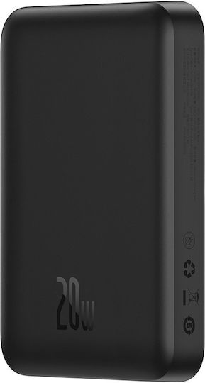 Baseus Magnetic Mini Overseas Edition MagSafe Power Bank 10000mAh 20W με Θύρα USB-C Power Delivery Μαύρο
