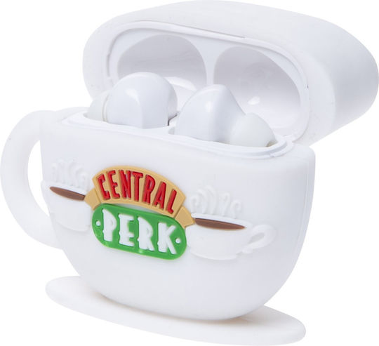 Lazerbuilt Central Perk In-ear Bluetooth Handsfree Earphones White