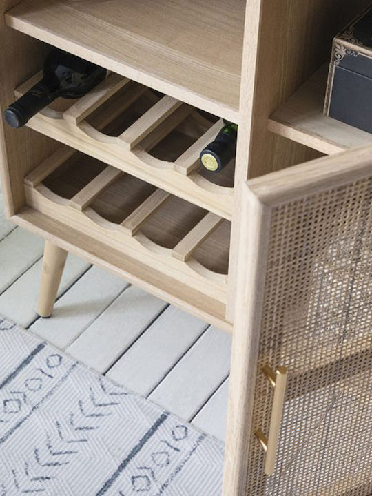 Artekko Buffet Freistehend Weinkeller Hölzernes Braun 75x36x78εκ.