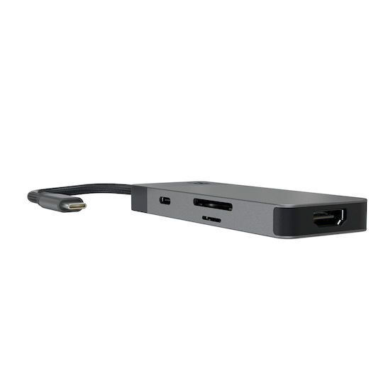 Green Cell HUBGC01 USB-C Докинг станция с HDMI PD Сив
