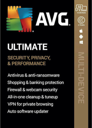 AVG Ultimate 2023 pentru 10 Dispozitive și 2 Ani de Utilizare