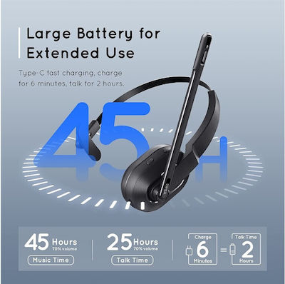 Eksa H5 Wireless On Ear Multimedia Headphone with Microphone Bluetooth