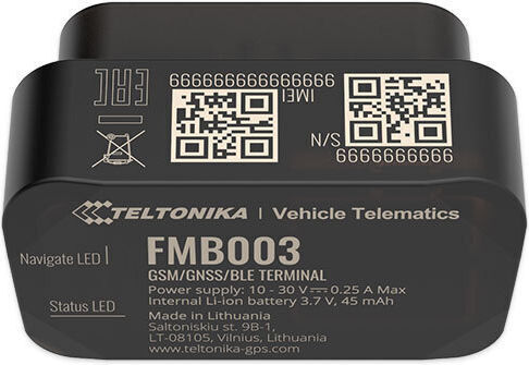 Teltonika OBD GPS Тракер FMB003 Bluetooth за Автомобили