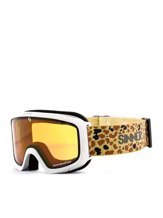 Sinner Duck Mountain Ski & Snowboard Goggles Kids Multicolored with Lens in Yellow Color
