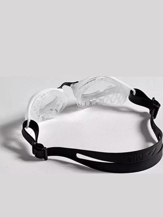 Arena Air Bold Swipe Racing Swimming Goggles Adults with Anti-fog Lenses White