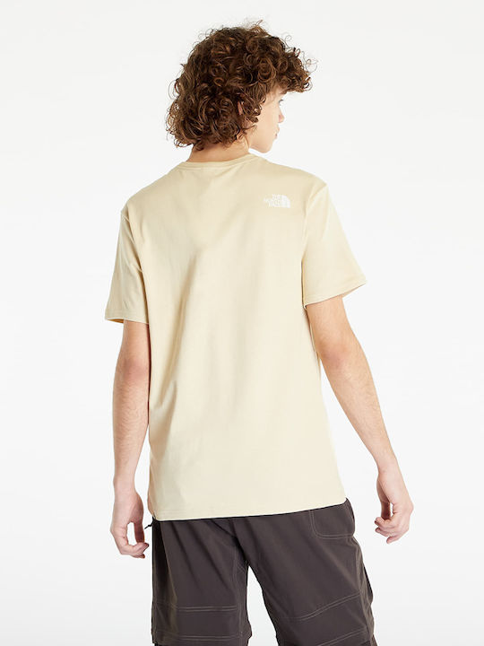 The North Face Ανδρικό T-shirt Μπεζ με Λογότυπο