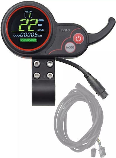 LT-01 Replacement Battery for Electric Scooter LCD Screen with Built-in Throttle 6 Pins Kaabo