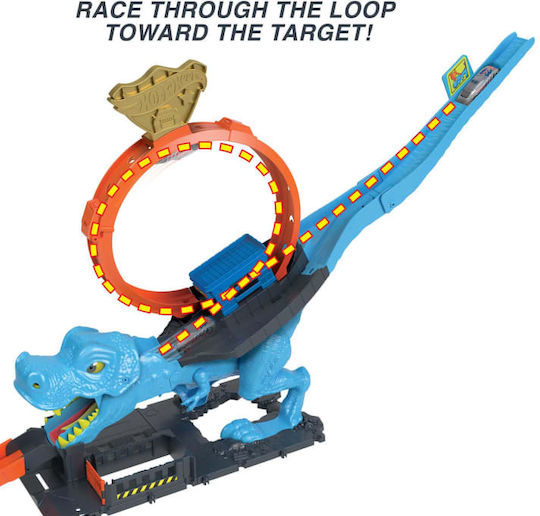 Hot Wheels City T-Rex Track Chomp Down 1:64 for Ages 4+