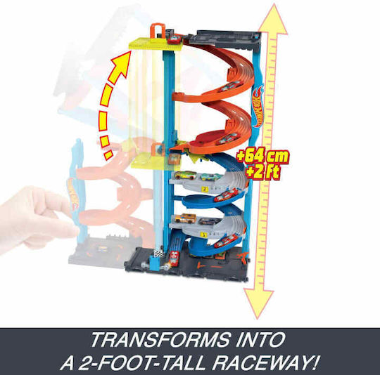 Hot Wheels City Transforming Race Tower Car 1:64 for Ages 3+