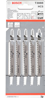 Bosch T 308 B Blade for Wood 117mm 5pcs