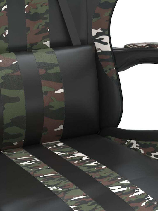 vidaXL 349542 Artificial Leather Gaming Chair with Footrest Camo Black